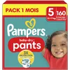 Image de Pampers Baby-Dry Pants, Taille 5, 160 Couches-Culottes, 12-17kg, Maintien 360° Contre Les Fuites Avec Une Poche Stop & Protect Pour Une Nuit Jusqu'à 100% Sans Fuites, Pack 1 Mois