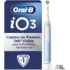 Image de Oral-B iO3 Brosse à Dents Électrique Blue - Protection des gencives avec Capteur de Pression Intelligent et Lumineux, 3 Modes dont "Douceur"