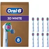 Image de Oral-B Pro Lot De 8 Brossettes De Rechange 3D White, AUTHENTIQUES, Blanches, Cupule De Polissage Pour Des Dents Blanches Sans Taches, Embout Pour Les Brosses A Dents Electriques Oral B Pro, Carton