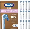 Image de Oral-B Brossettes de Rechange Sensitive Clean, lot de 12, Blanches | Recharges Brosse à Dents Électrique Pro avec des Brins Ultra Doux pour les Gencives Saines, Emballage en Carton