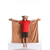 Image de Kanguru Couverture Ours en Polaire pour Enfants avec capuches et Pattes, Taille 100 X 130 Cm, 100% Polyester, Marron, Unique