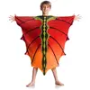 Image de Kanguru Momonga - Sweat à capuche dragon - Couverture portable avec trous pour mains et bras - En microfibre de viande - Idée cadeau pour homme et femme - Oversize - 80 x 90 cm