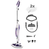 Image de Polti Vaporetto SV440 Double, Nettoyeur Vapeur 2-en-1, Balai ou Nettoyeur à Main, 11 Accessoires Inclus, Chauffage en 15 Secondes, Réservoir Amovible, Blanc et Violet