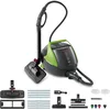 Image de Polti Vaporetto Pro 95 Turbo Flexi, Nettoyeur Vapeur avec Chaudière, Pression jusqu'à 5 Bars, 1100 W, Autonomie Illimitée, Fabriqué en Italie, Fonction Eco, 14 Accessoires Inclus, Noir et Vert