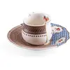 Image de Seletti Hybrid Collection Table, tasse à café avec soucoupe en porcelaine Hybrid 2.0-DJENNE
