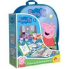Image de Lisciani - PEPPA PIG - Apprendre à Dessiner avec Peppa pour Enfants dès 3 Ans - Sac à Dos avec un Cahier d'Exercices, Tableau Effaçable, Feutres, Personnages 3D, Autocollants - Activité Manuelle