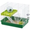 Image de FERPLAST HAMSTER DUO Cage pour rongeurs pour Hamsters, en Métal, Accessoires inclus : Mangeoire, Abreuvoir, Maison, Roue, Étagère, Échelle. 46x29xh37,5cm