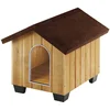 Image de Ferplast Niche pour Chiens pour l'extérieur Domus Large, Bois FSC, Pieds isolants en Plastique, Grille pour l'aération, Porte Anti-morsures en Aluminium