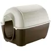 Image de Ferplast Niche d'extérieur pour chiens KENNY 07, résistant aux chocs et rayons UV, système de drainage des liquides, grille pour l'aération, démontable pour le nettoyage, 80 x 111,6 x h 80 cm