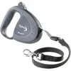 Image de Ferplast Laisse Chien Enrouleur Flippy Tech, Laisse pour Chiens de Taille Moyenne jusqu'à 25 Kg. Sangle Extensible Max 3 m. Bouton de Verrouillage et de déverrouillage Unique, Noir
