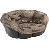 Image de Ferplast Rembourrage de Rechange pour niches pour Chiens et Chats, Coussin rembourré pour Niche en Plastique (Non Incluse), Lavable, réglable, 64 x 48 x 25 cm Marron XS