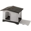 Image de Ferplast Niche Chien Exterieur, Maison Chien, Niche Grand Chien exterieur,Côté Ouvrable, Système de Drainage, Grille d'Aération, 111 x 84 x h 79 cm, DOGVILLA 110 Niche Plastique pour Chiens