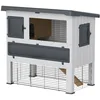 Image de Ferplast Cage Lapin GRAND LODGE 120, Clapier Lapin Extérieur 2 Étages, Lapins, Cobayes, Enclos Lapin, Animaux Domestiques, avec Maisonnette et Abreuvoir, 115,5 x 73 x h 110 cm, en Plastique