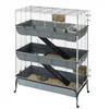 Image de Ferplast 57048817ZP Rabbit 120 Tris Cage à Lapin à Trois étages avec Ouverture Frontale et Support et Accessoires Inclus 118 x 58 x h 166 cm.