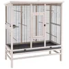 Image de Ferplast Volière pour Oiseaux en Bois FSC Wilma Large, Cage pour Canaris Perruches, Accessoires Inclu, 76,5 x 62 x h 158,5 cm.