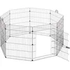 Image de Ferplast Enclos Lapin FREERUN Medium, Lapins, Cochon d'Inde, Cloture, Enclos pour Lapins, Animaux Domestiques, Diamètre 140 x 76,5 cm, avec Poignées et Porte, en Acier Inoxydable