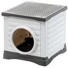 Image de Ferplast - Niche pour Chien et Chat extérieure - Maison pour Lapin - Plastique recyclé Robuste - PETVILLA 50, 38,5 x 43 x h 38,5 cm