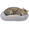 Image de Ferplast Coussin pour Petit Chien, Panier pour Chat, Tissu synthétique bouclé Lavable, Rembourrage Moelleux, Dimensions : 55 x 36 x h 3 cm. Gris.