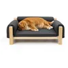 Image de Ferplast Niche pour Chien et Chat en Bois certifié FSC® avec Coussin Moelleux, Style, Confort et durabilité, 84 x 52 xh 34 cm.