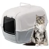 Image de Ferplast Litiere pour Chat, XXL, Bac à Litière Chat, 2 Filtres Anti-Odeurs et Pelle Inclus, Gris, L 67 x W 49 x H 47 cm