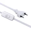 Image de Electraline 70526 Cordon avec Interrupteur et Prise européenne, Longueur 1,5 m, Noir