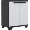 Image de Curver - Armoire Basse de Rangement LINEAR, Mobilier de Salon Gris, Meuble de Stockage Élégant par KETER