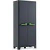 Image de KETER Armoire Haute Moby - Armoire de Rangement en Résine - Étagères Modulables, Pieds Surélevés - Cuisine, Garage, Atelier, Placard - 80 x 44 x 182 cm - Anthracite