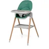 Image de Foppapedretti Chaise haute et chaise bébé Bonito, enfants de 6 mois à 3 ans (jusqu'à 15 Kg), rembourrage amovible et lavable, assise ergonomique et inclinable, double plateau réglable, vert