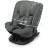 Image de Foppapedretti Siège auto Clock I-Size, siège pivotant à 360° pour enfant de 40 à 150 cm de hauteur, 0 à 12 ans, conforme ECE R129, fixation Dualfix (Isofix et non), Safe Body Protection, Gris