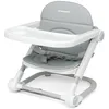 Image de Foppapedretti Siège élévateur Lift, enfants de 6 mois à 3 ans (jusqu'à 15 kg), plateau amovible, fermé et transportable, sac inclus, rembourrage amovible et lavable, 3 hauteurs, gris