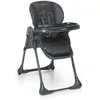 Image de Foppapedretti Chaise haute Gourmand, enfants de 6 mois à 3 ans (jusqu'à 15 Kg), légère et compacte, rembourrage amovible et lavable, inclinable multiposition, panier à objets graphite