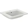 Image de Ideal Standard I.LIFE B Lavabo Plan, Vasque à poser, 60 x 51 x 18 cm, Salle de Bain, Toilette, Céramique, Blanc, Percé 1Trou de Trop-Plein, T46051