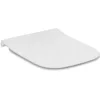 Image de Ideal Standard i.life A Abattant WC, forme angulaire, Siège de toilettes avec frein de chute et option de libération rapide, en duroplast robuste   Blanc (360x450x45 mm)