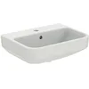 Image de Ideal Standard I.LIFE S Lavabo Spécial Petit Espace Profondeur Réduite Salle de Bain Toilette Fixation Mur Céramique Blanc Percé 1Trou de Trop-Plein 50 x 38 cm T458501
