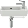 Image de Ideal Standard I.LIFE S Lavabo Lave-main Spécial Petit Espace Taille Réduite Toilette Fixation Mur Céramique Blanc Percé 1Trou de Trop-Plein 45 x 25 cm T458601