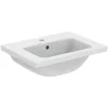 Image de Ideal Standard I.LIFE S Lavabo Plan, Vasque, Profondeur Réduite, 50 x 38,5 x 18 cm, Salle de Bain Toilette, Fixation Mur, Céramique, Blanc, Percé 1Trou pour Robinet, T459101