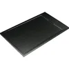Image de Ultraflat S I.Life Receveur de Douche Ultraplat 3 cm d'Épaisseur, Rectangulaire 120 x 80 cm, Finition Pierre Texturée, Naturellement Anti-Dérapant, Cache-Bonde Fourni, Noir