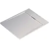 Image de Ultraflat S I.Life Receveur de Douche Ultraplat 3 cm d'Épaisseur, Rectangulaire 120 x 100 cm, Finition Pierre Texturée, Naturellement Anti-Dérapant, Cache-Bonde Fourni, Blanc T5228FR