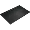 Image de Ultraflat S I.Life Receveur de Douche Ultraplat 3 cm d'Épaisseur, Rectangulaire 170 x 80 cm, Finition Pierre Texturée, Naturellement Anti-Dérapant, Cache-Bonde Fourni, Noir T5238FV