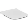 Image de Ideal Standard i.life S Abattant WC, forme angulaire, Siège de toilettes avec frein de chute et option de libération rapide, en duroplast robuste   Blanc (360x410x50 mm)