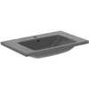Image de Ideal Standard - i.life B, Lavabo haut de 80 cm en céramique avec trou de robinet, gris brillant