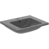 Image de Ideal Standard - i.life B, Lavabo haut de 60 cm en céramique avec trou de robinet, gris brillant