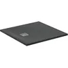 Image de Ideal Standard - Ultra Flat S+, receveur de douche carré ultra fin en résine effet pierre, 90 x 90 cm, Ideal Solid, Noir