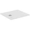 Image de Ideal Standard - Ultra Flat S+, Receveur de douche rectangulaire ultra-mince en résine effet pierre, 100x90cm, Ideal Solid, Échappement côté court, Blanc