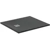 Image de Ideal Standard - Ultra Flat S+, Receveur de douche rectangulaire ultra-mince en résine effet pierre, 100x90cm, Ideal Solid, Échappement côté court, Noir