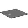Image de Ideal Standard - Ultra Flat S+, Receveur de douche carré ultra-mince en résine effet pierre, 100x100cm, Ideal Solid, Gris ciment