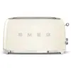 Image de Smeg, Grille-pain 4 Tranches TSF02CREU, 2 Fentes 36 mm, 6 Niveaux de Brunissage, Fonction Chauffage, Décongélation et Bagel, Éjection Automatique du Pain, Ramasse Miettes, 1500 W, Crème