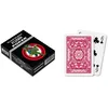 Image de ZYZYZK Poker Floreale Jeu de Cartes Rouge, 55 Cartes PVC, Bridge, Black Jack, Age 17+, Adulte, Rouge, Floral, Classique, Unisex, 65x91mm, Français