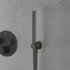 Image de Mariner Kit de douche métallique avec raccord mural coudé et support de douchette, WLS3000-GR,