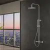 Image de Mariner Volta Colonne de douche avec mitigeur thermostatique, douchette en métal et douche de tête en acier inoxydable, rond, WLS6302-CR,